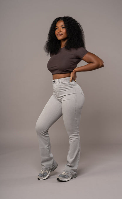 Pastel Flared - Ash Grey