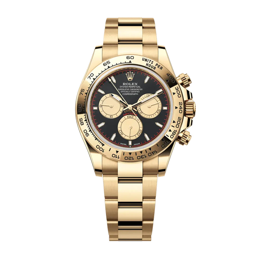 B – Rolex Cosmograph Daytona Yellow Gold Paul Newman Dial