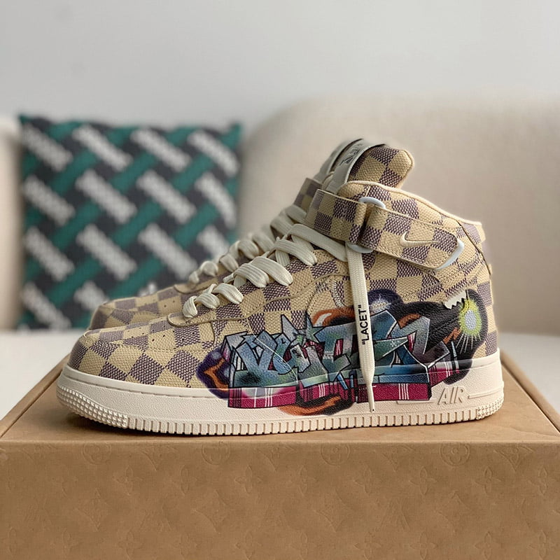Air Force 1 Mid x Louis Vuitton Graffiti Best Quality