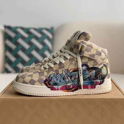 Air Force 1 Mid x Louis Vuitton Graffiti Best Quality