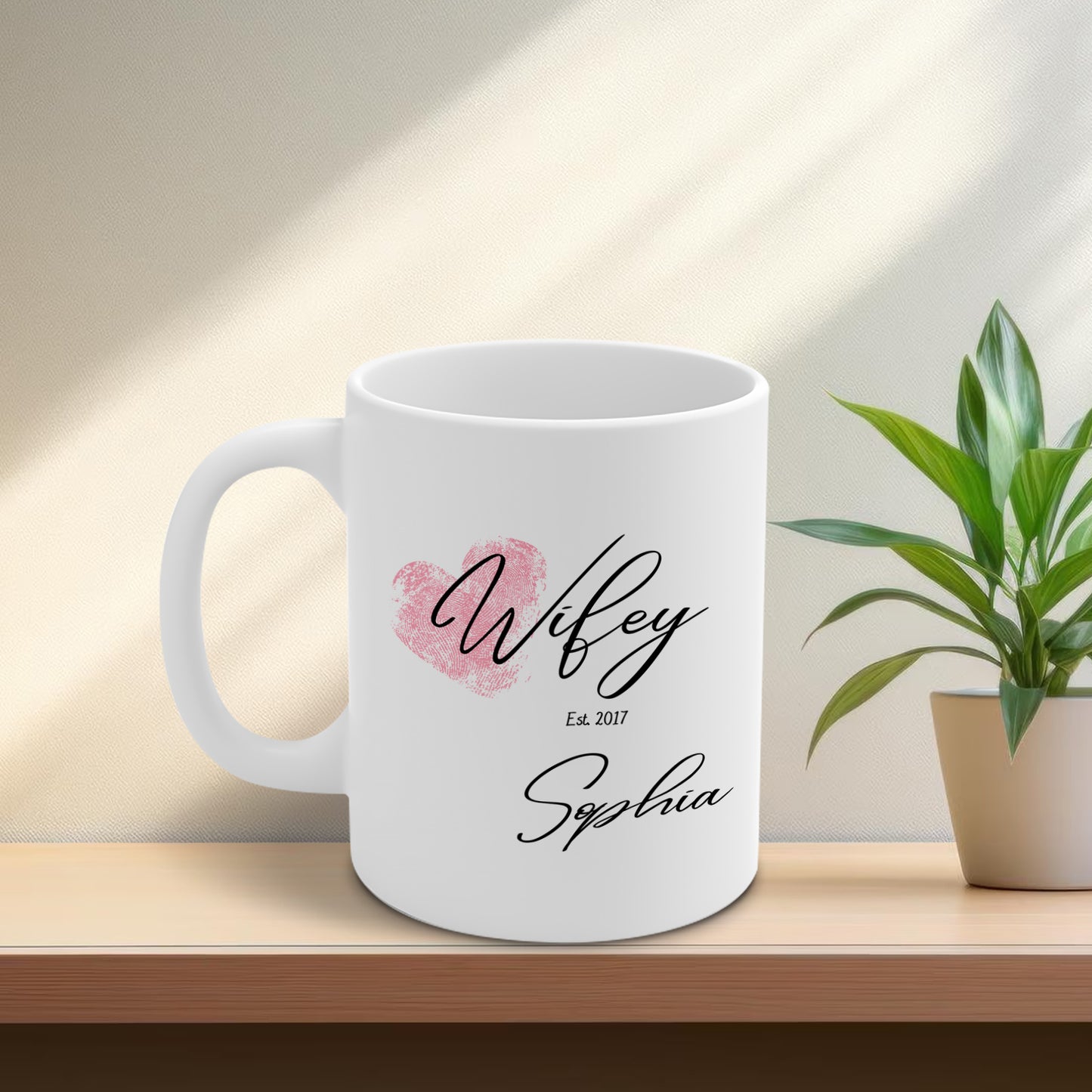 Custom Hubby and Wifey Ceramic Mugs –  Personalized Funny Nutrition Facts Coffee Cup Gift for Couples