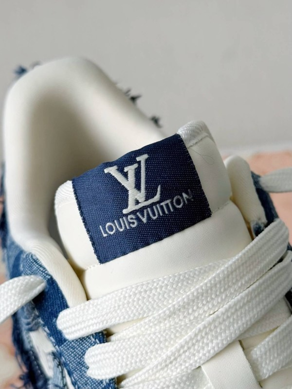 LV x Nike Air Force 1 by Virgil Abloh Blue & White Denim Monogram
