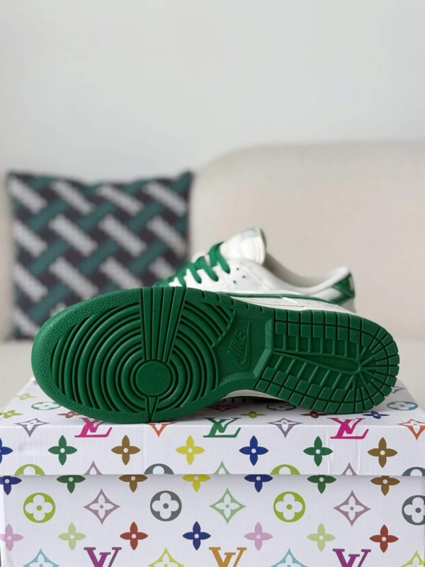 LV x Nike Dunk Low Sneaker White Green