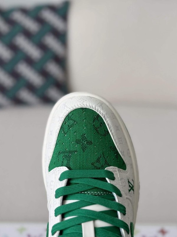 LV x Nike Dunk Low Sneaker White Green