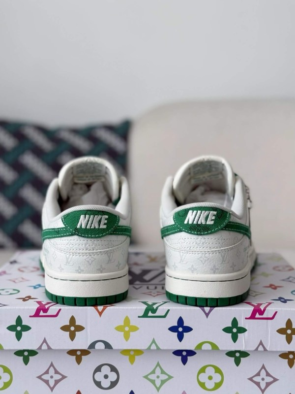 LV x Nike Dunk Low Sneaker White Green