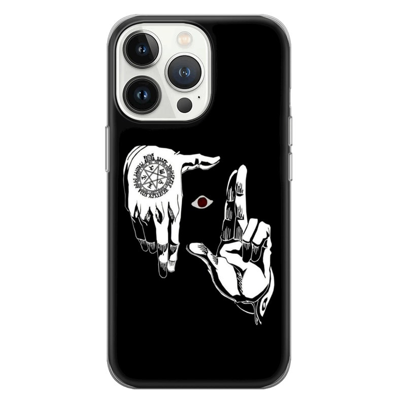Anime Phone Case – Cool Black Manga Design Cover for iPhone 15 Pro Max/14/13/12/11/XR/SE, Samsung S24.99/S24/S23/S22/S21 Plus