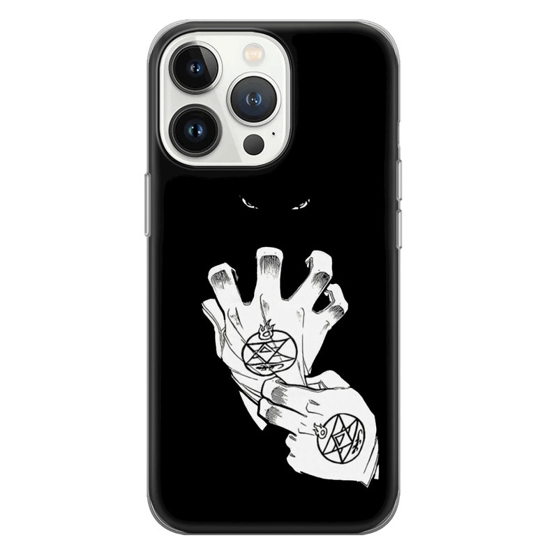 Anime Phone Case – Cool Black Manga Design Cover for iPhone 15 Pro Max/14/13/12/11/XR/SE, Samsung S24.99/S24/S23/S22/S21 Plus
