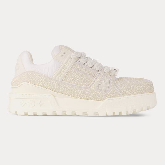 LV Maxi Trainers with Swarovski Crystals White