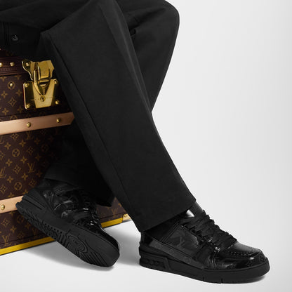 LV Trainers Monogram-Printed Translucent PVC Black