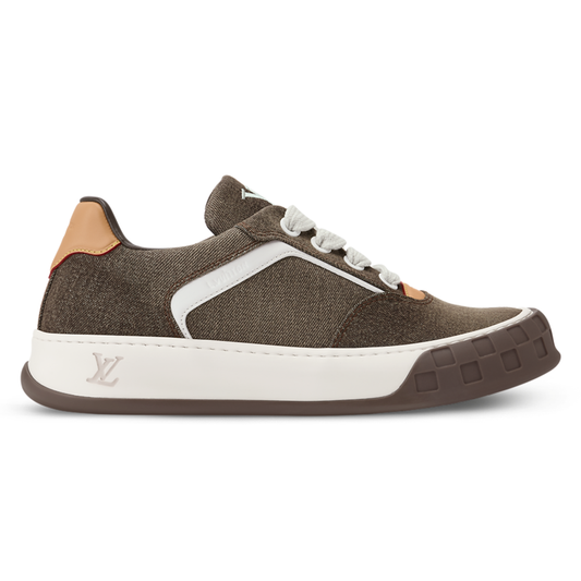 LV Tilted Sneaker Brown Denim