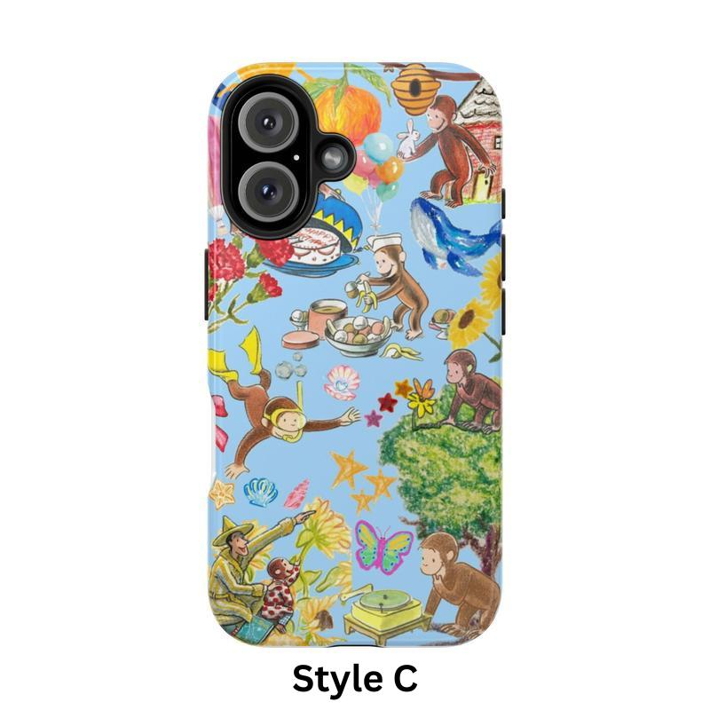 Playful Monkey Adventures – Whimsical Phone Case for Kids at Heart for iPhone 11 12 13 14 15 16 Pro Max Samsung S22 S23 S24 S24.99 Ultra Plus