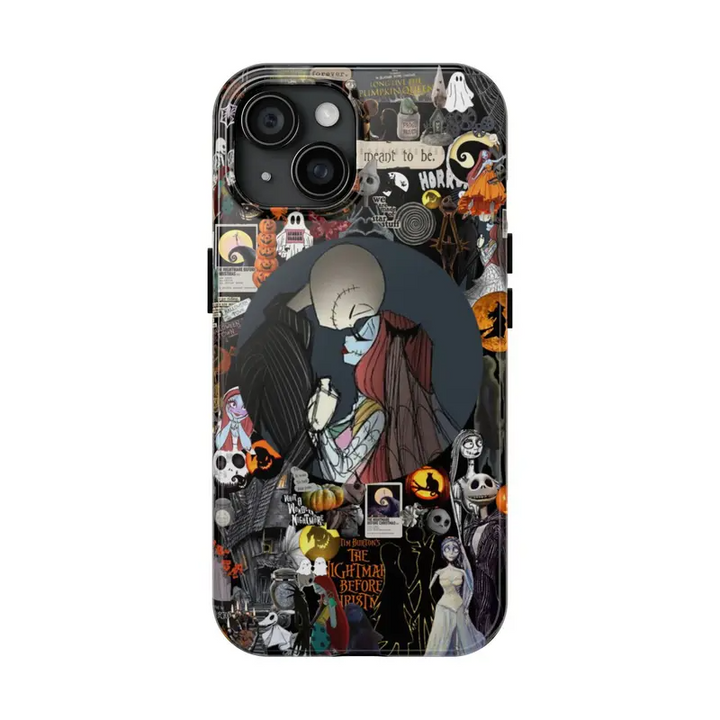 Jack & Sally Love Phone Case – The Nightmare Before Christmas Collage for iPhone 11 12 13 14 15 16 Pro Max Samsung S22 S23 S24 S24.99 Ultra Plus