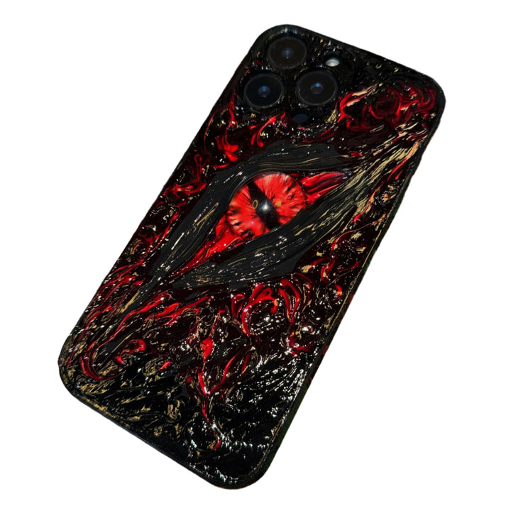 Creepy Vein Eyeball Phone Case – Glowing Horror Eye Design iPhone 16 15 14 13 12 11 Pro Max 8 Plus X Samsung Galaxy S24 S23 S22 Ultra