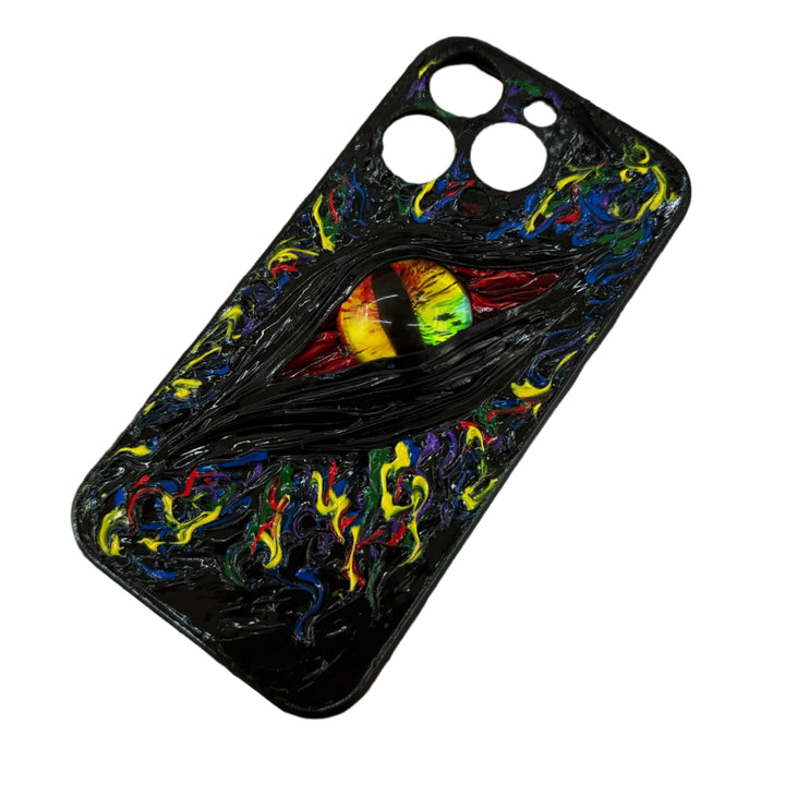Creepy Vein Eyeball Phone Case – Glowing Horror Eye Design iPhone 16 15 14 13 12 11 Pro Max 8 Plus X Samsung Galaxy S24 S23 S22 Ultra