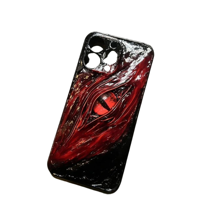 Horror Bloody Human Eye Phone Case, HorrorEyeArt Glowing Eye Phone Case iPhone 16 15 14 13 12 11 Pro Max 8 Plus X Samsung Galaxy S24 S23 S22 Ultra