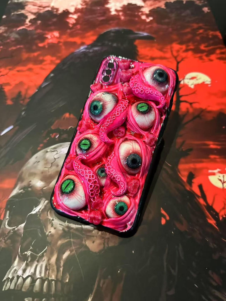 Bloody Cthulhu Tentacles Eyes iPhone 16 15 14 13 12 11 Pro Max 8 Plus X Samsung Galaxy S24 S23 S22 Ultra