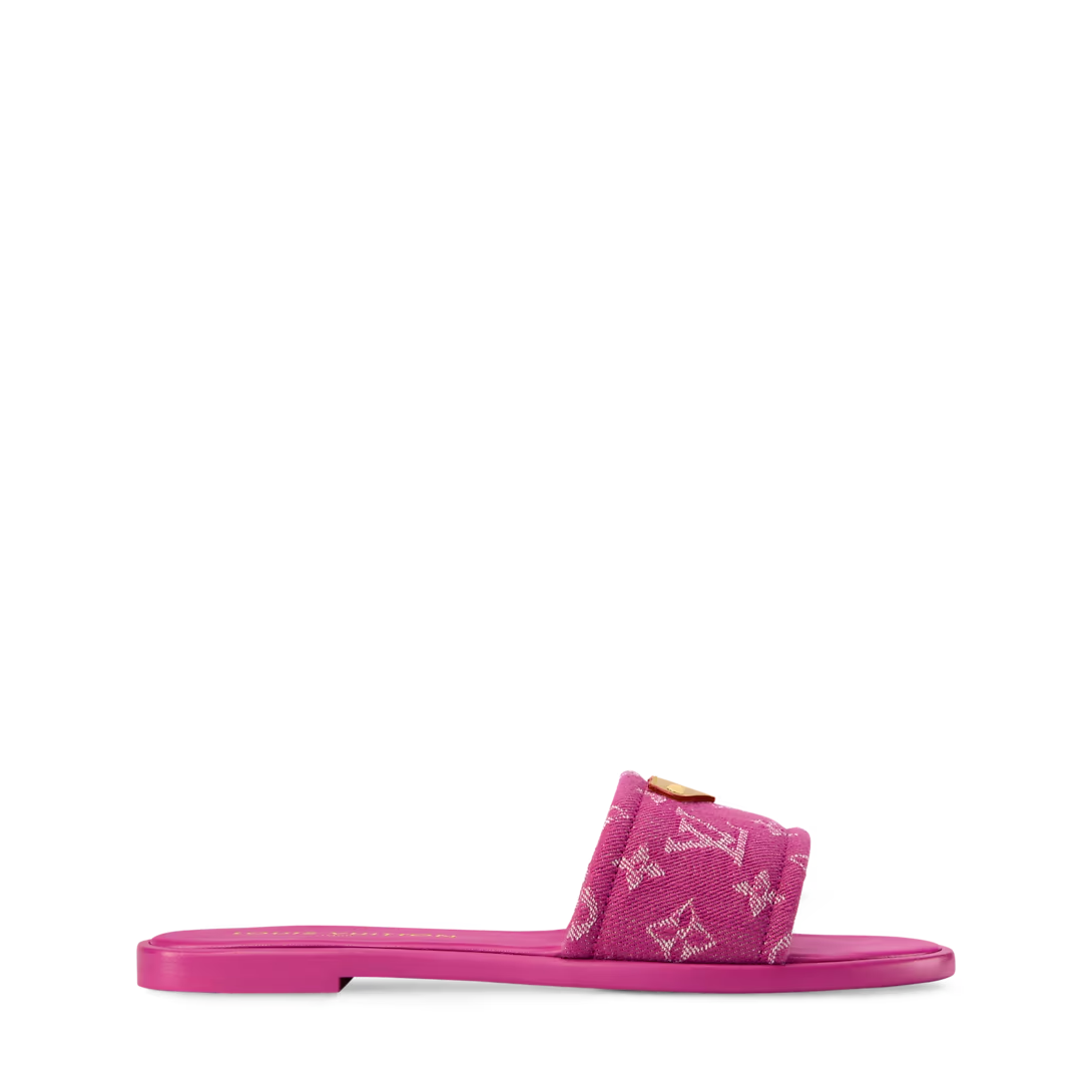 LV Lily Flat Mule Pink Denim