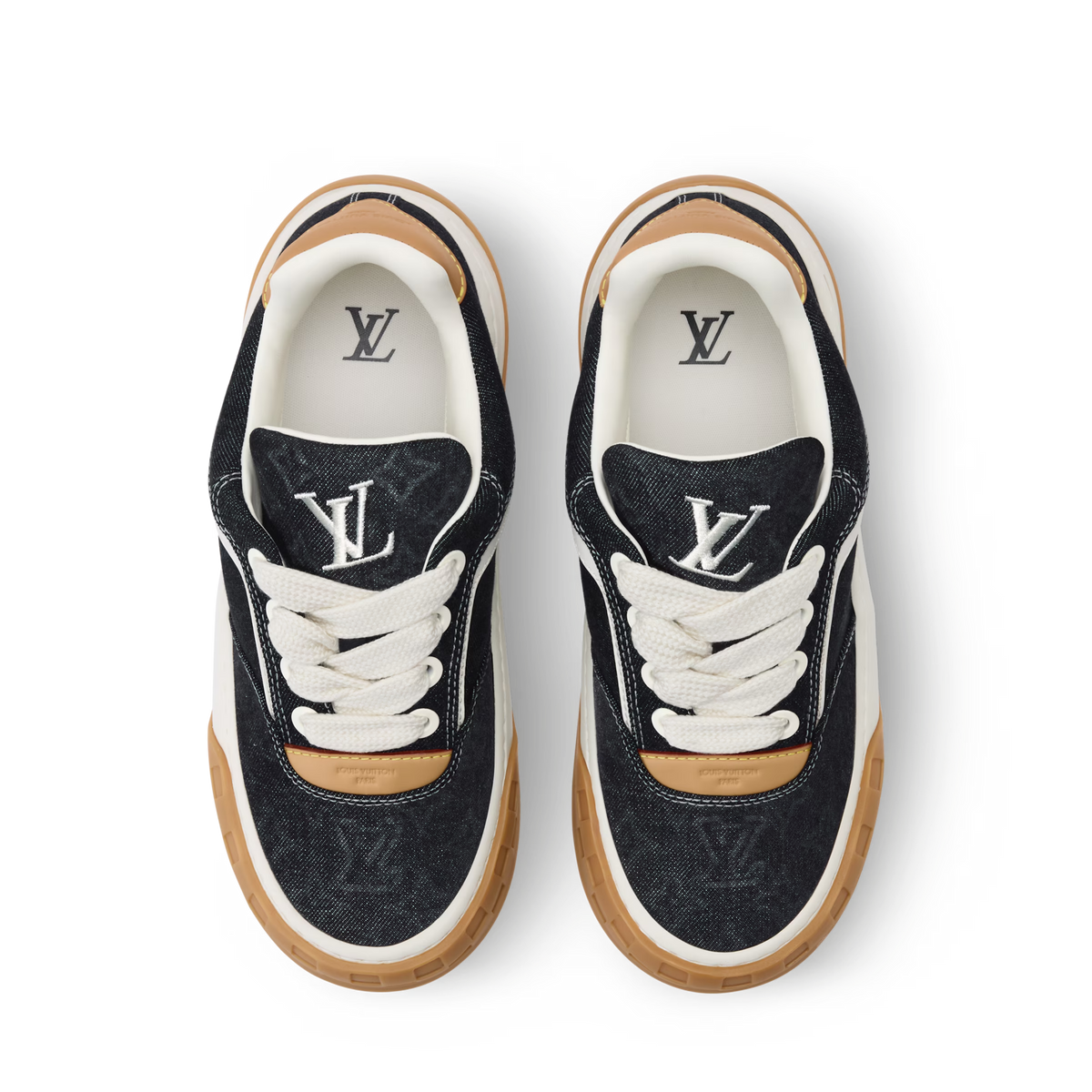 LV Tilted Sneaker Black Monogram denim