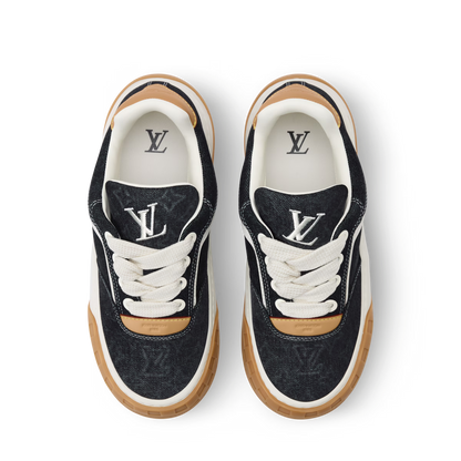 LV Tilted Sneaker Black Monogram denim