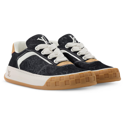 LV Tilted Sneaker Black Monogram denim