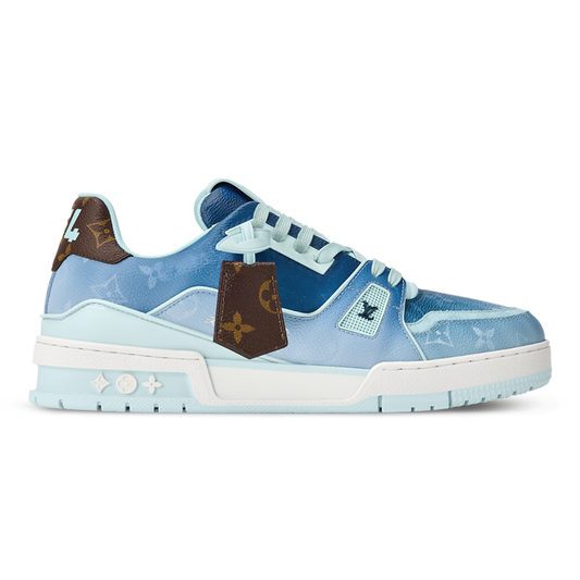 LV Trainer Sneaker Comes In Monogram-Printed Canvas Blue