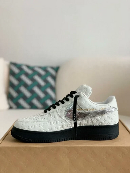 Louis Vuitton x Nike Air Force 1 Low ‘White Black Silver’