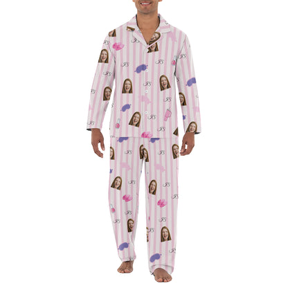 Custom Family Pajamas – Personalized Name, Color & Photo , Matching Set for Dad, Mom & Kids , Cozy Christmas Sleepwear Gift