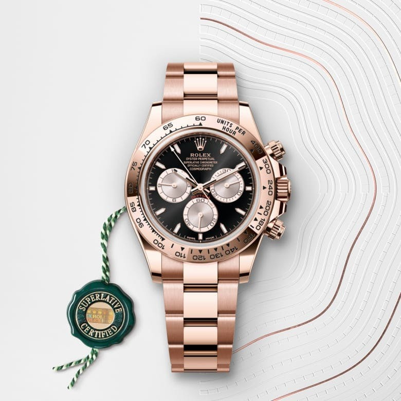 A- Rolex Cosmograph Daytona Oyster, 40 mm, Everose gold
