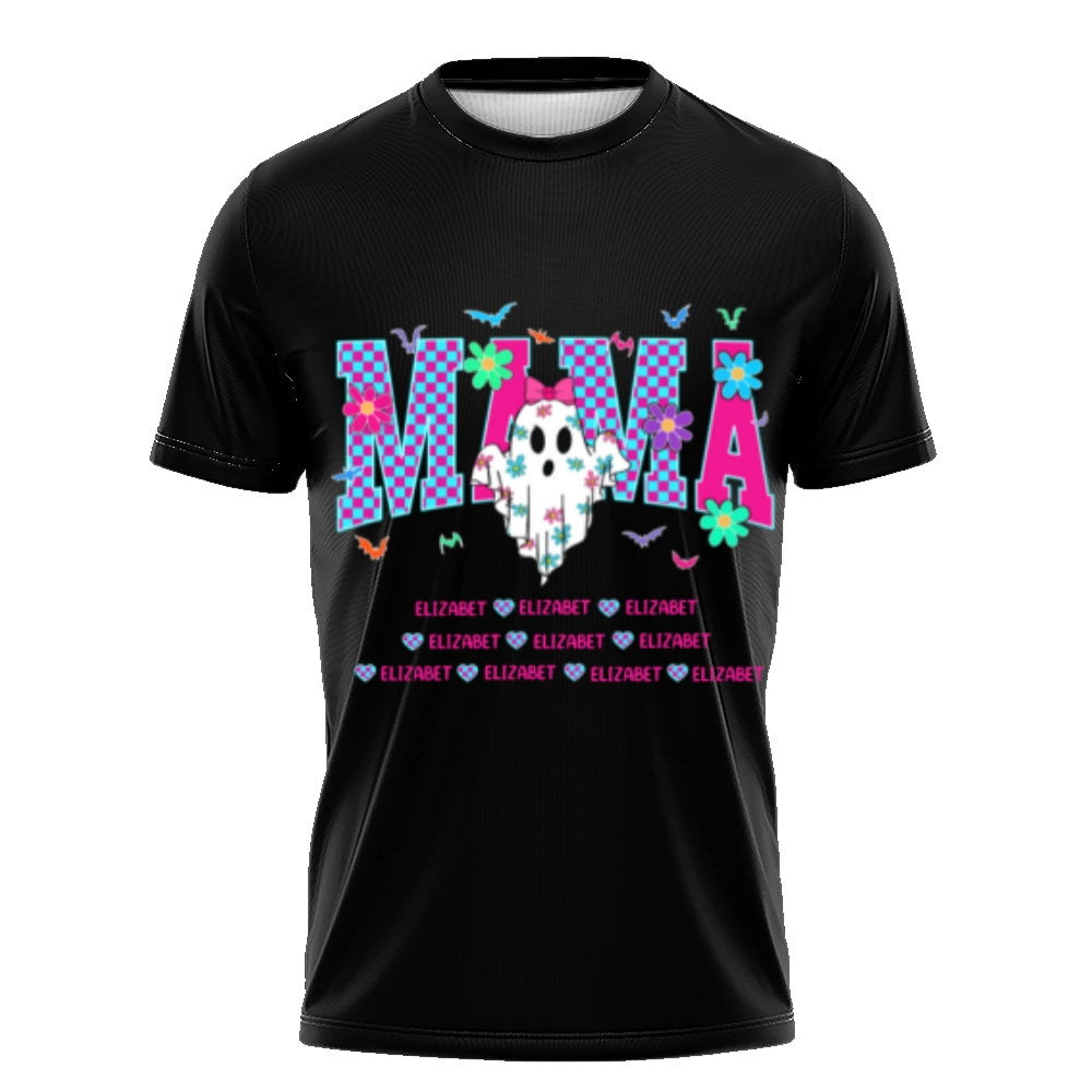 Grandma, Gigi, Nana Custom With Grandkids Names – Personalized Halloween Grandma Tshirt