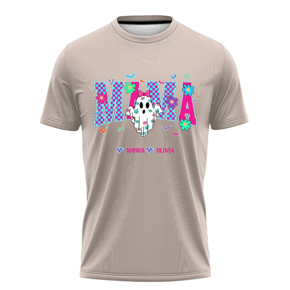 Grandma, Gigi, Nana Custom With Grandkids Names – Personalized Halloween Grandma Tshirt