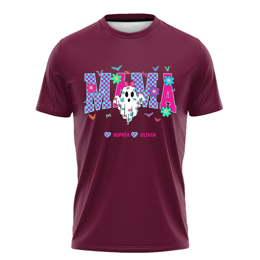 Grandma, Gigi, Nana Custom With Grandkids Names – Personalized Halloween Grandma Tshirt