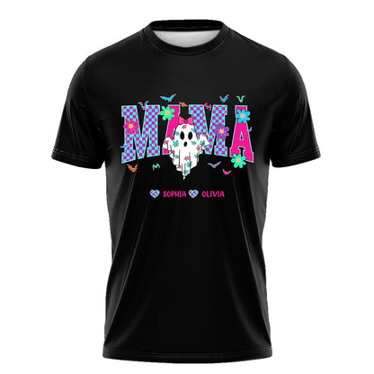 Grandma, Gigi, Nana Custom With Grandkids Names – Personalized Halloween Grandma Tshirt