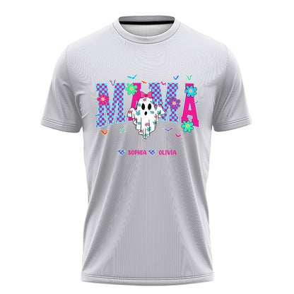 Grandma, Gigi, Nana Custom With Grandkids Names – Personalized Halloween Grandma Tshirt