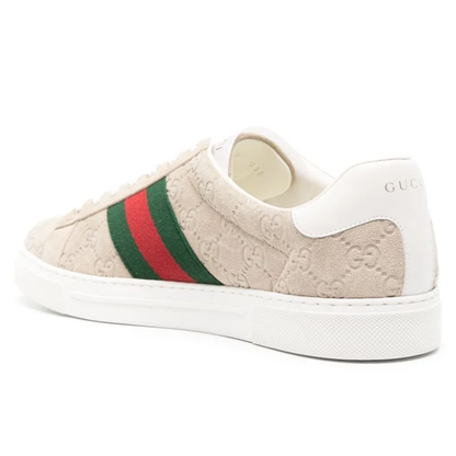 Gucci Ace Web Sneakers Beige