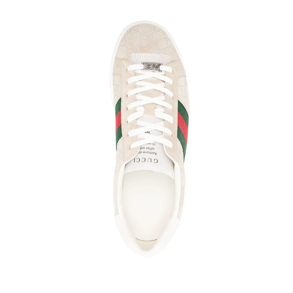 Gucci Ace Web Sneakers Beige