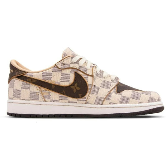 LV x Nike Air Jordan 1 Low Custom by The Shoe Surgeon