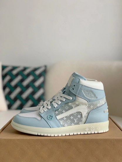 LV x Nike Air Jordan 1 Monogram Sky Edition