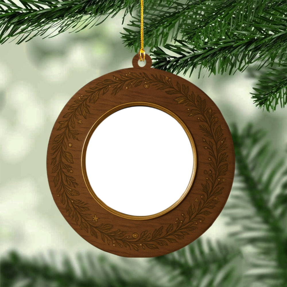 Custom 2-Layer Wooden Sonogram Ornament – Personalized Baby Ultrasound Christmas Keepsake
