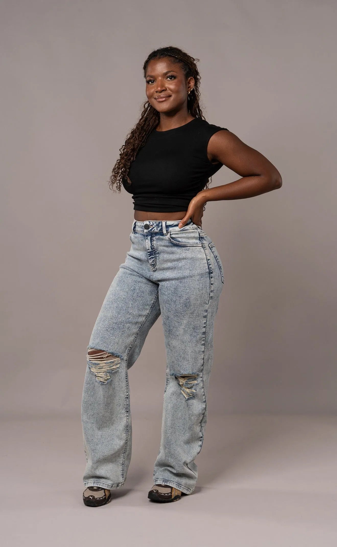 Baggy Ripped - 80s Blue