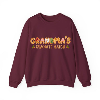 Grandma’s Favorite Batch Sweater – Personalized Gingerbread Family Christmas Custom Gift