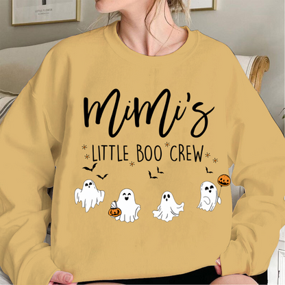 Comfort Colors Halloween Grandma Sweatshirt – Personalized Boo Crew Family Design