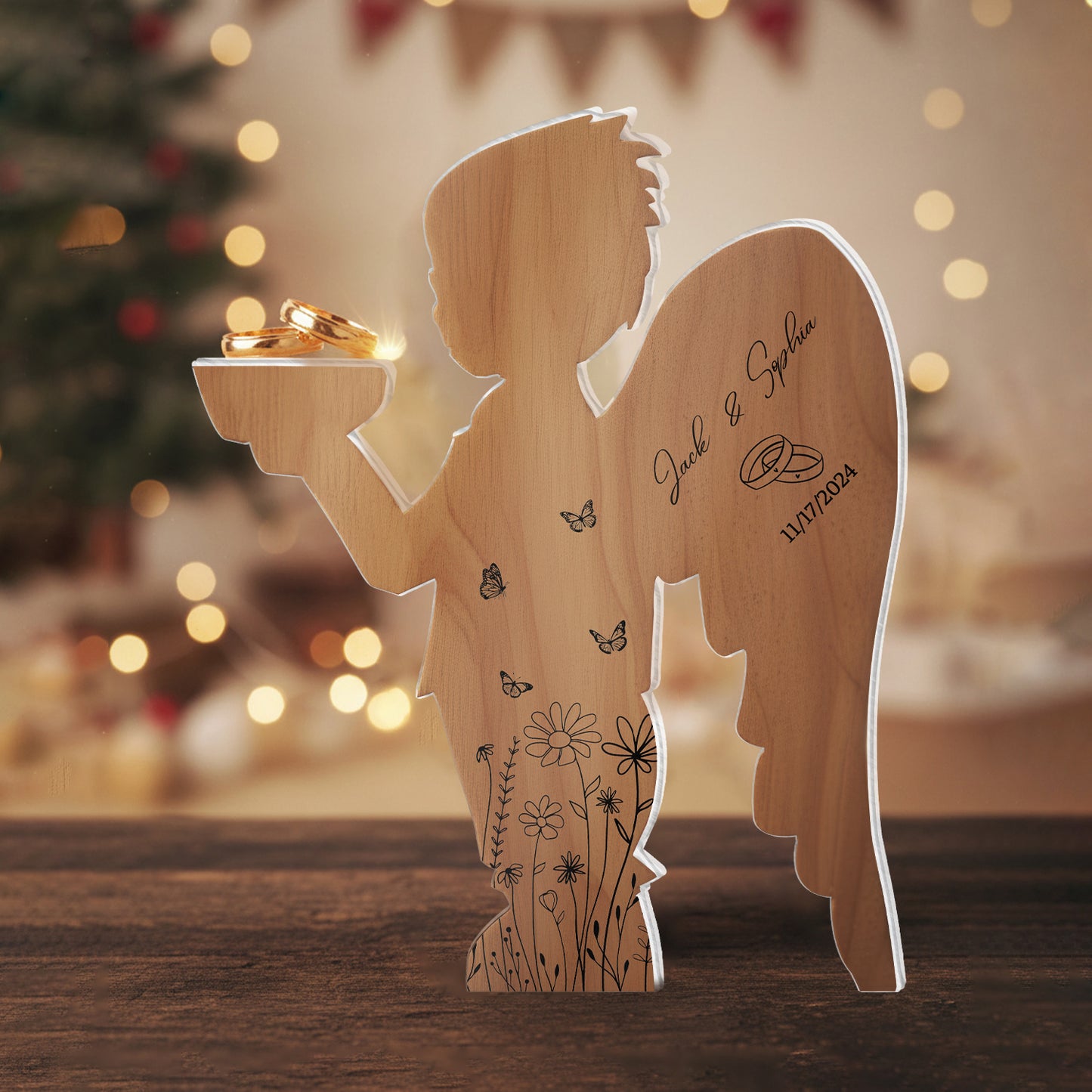 Engraved Poplar Keepsake - Personalized Wooden Memorial Cross