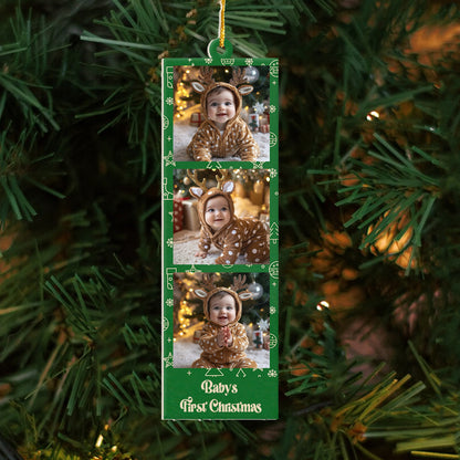 Custom Family Photo Acrylic Ornament – Personalized Christmas Keepsake with 1–4 Photos