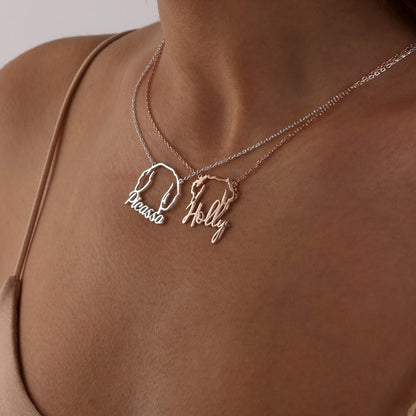 Personalized Dog Name Necklace – Custom Pet Jewelry