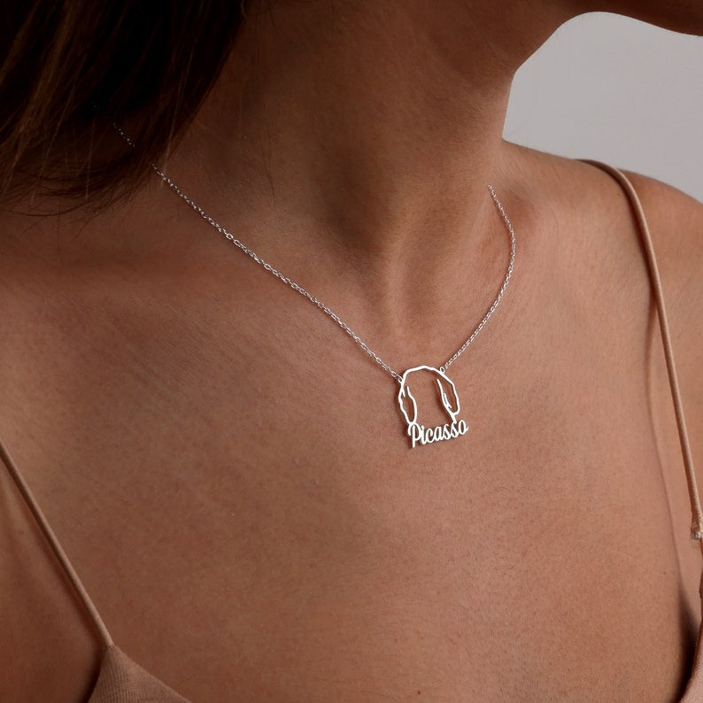 Personalized Dog Name Necklace – Custom Pet Jewelry