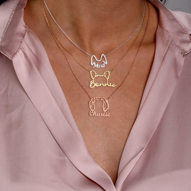 Personalized Dog Name Necklace – Custom Pet Jewelry