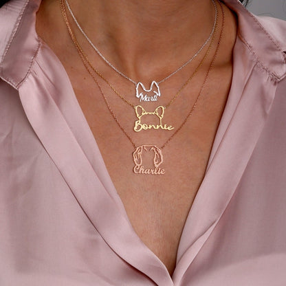 Personalized Dog Name Necklace – Custom Pet Jewelry