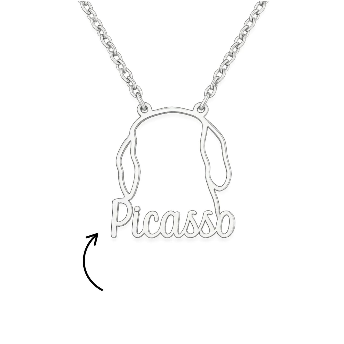 Personalized Dog Name Necklace – Custom Pet Jewelry
