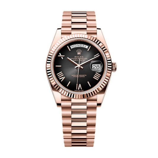 B- Rolex Day-Date 40 Oyster, 40 mm, Everose gold