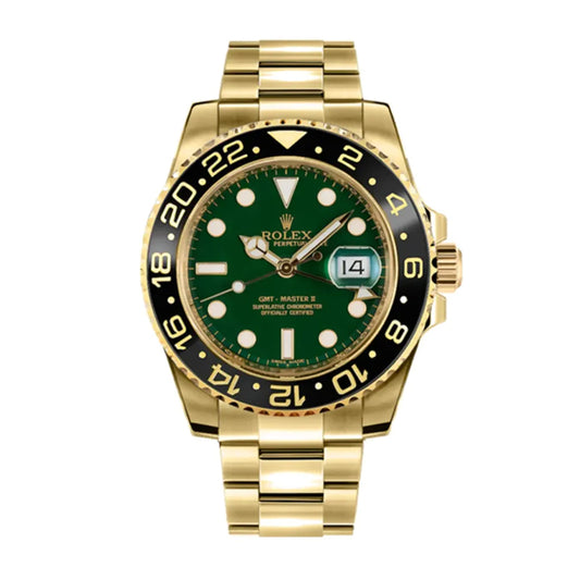 Rolex GMT-Master II “Green Dial” Yellow Gold